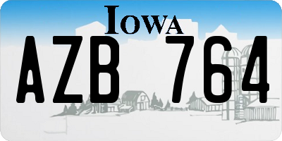 IA license plate AZB764