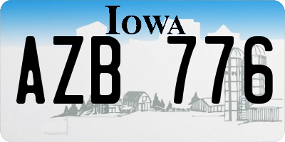 IA license plate AZB776
