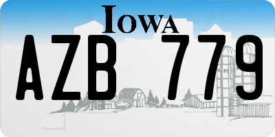 IA license plate AZB779