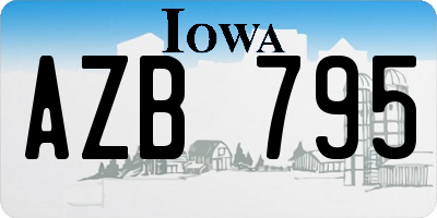 IA license plate AZB795