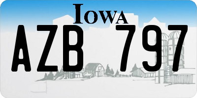 IA license plate AZB797