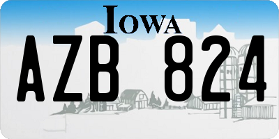 IA license plate AZB824