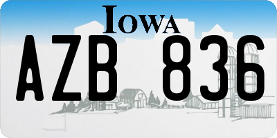 IA license plate AZB836