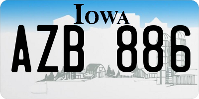 IA license plate AZB886