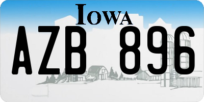 IA license plate AZB896