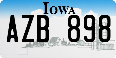 IA license plate AZB898