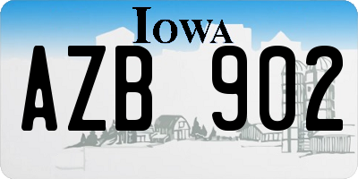 IA license plate AZB902