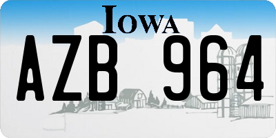IA license plate AZB964
