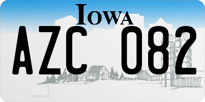 IA license plate AZC082