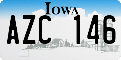IA license plate AZC146