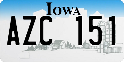 IA license plate AZC151