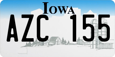 IA license plate AZC155
