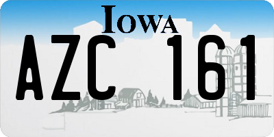 IA license plate AZC161