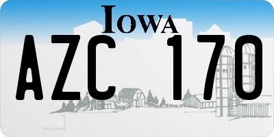 IA license plate AZC170