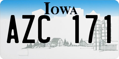 IA license plate AZC171