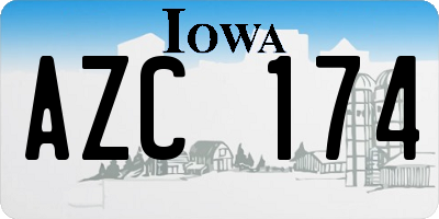 IA license plate AZC174