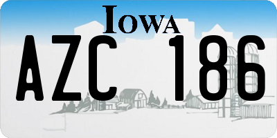 IA license plate AZC186