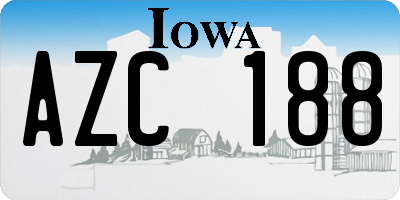IA license plate AZC188