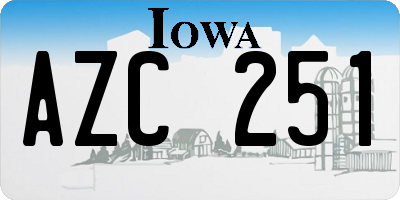 IA license plate AZC251