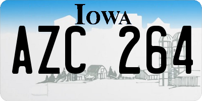 IA license plate AZC264