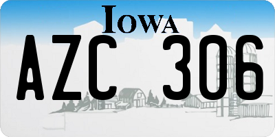 IA license plate AZC306