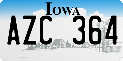 IA license plate AZC364