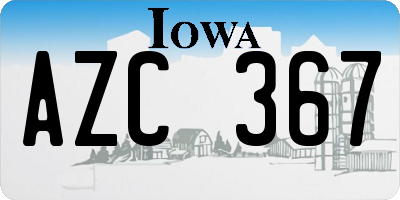 IA license plate AZC367
