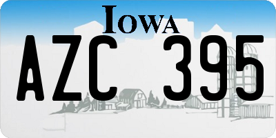 IA license plate AZC395