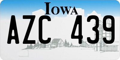 IA license plate AZC439