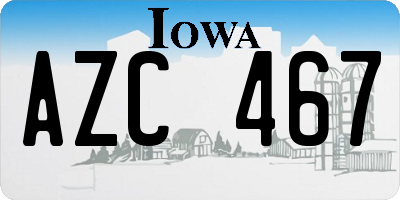 IA license plate AZC467