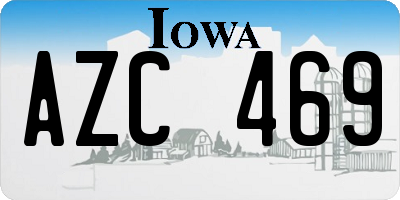 IA license plate AZC469