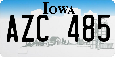 IA license plate AZC485