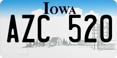 IA license plate AZC520