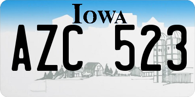 IA license plate AZC523