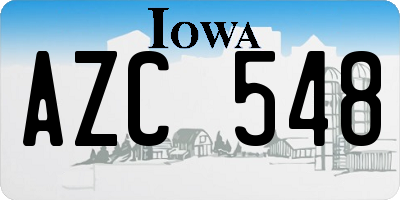 IA license plate AZC548