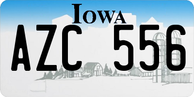 IA license plate AZC556
