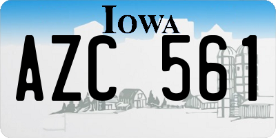 IA license plate AZC561