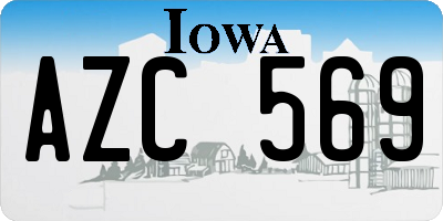 IA license plate AZC569