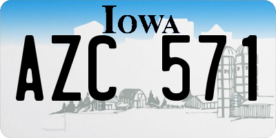 IA license plate AZC571