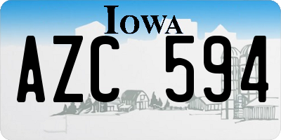 IA license plate AZC594