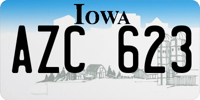 IA license plate AZC623