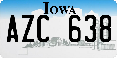 IA license plate AZC638