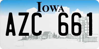 IA license plate AZC661