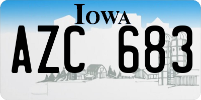 IA license plate AZC683