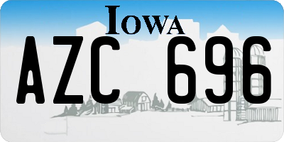 IA license plate AZC696