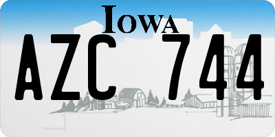 IA license plate AZC744