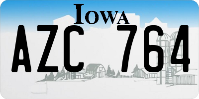 IA license plate AZC764