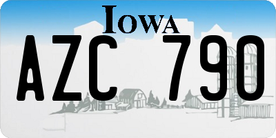 IA license plate AZC790