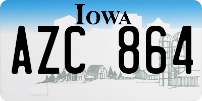 IA license plate AZC864