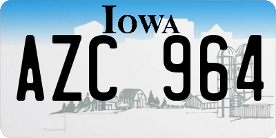 IA license plate AZC964